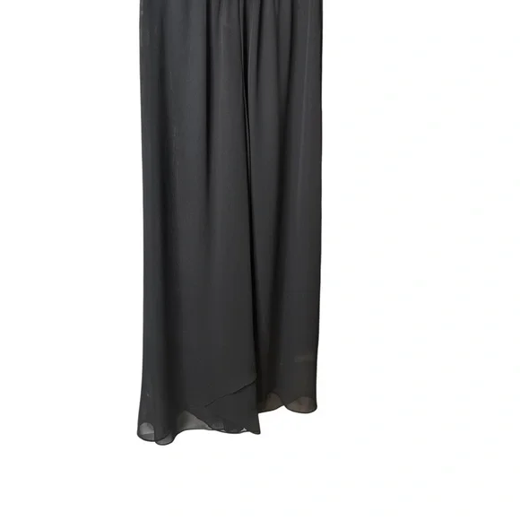 Alex Evenings | Black Chiffon Wide Leg Evening Pants | Elastic Waist | Size M - Picture 3 of 5